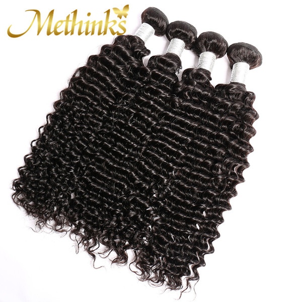 Peruvian Deep Wave 4 Bundles Deal Natural Black Color 100% Human Hair Weave Bundles Remy Hair Extensions OEM Service