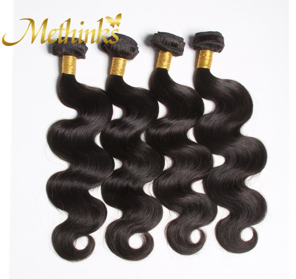 4 Pcs/Lot Peruvian Body Wave Natural Color Human Hair Extensions Remy Peruvian Hair Weave Bundles Double Sealed OEM Service