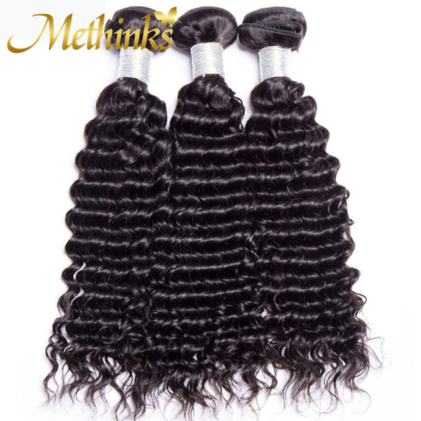 Methinks Hair 8-28 Inch Brazilian Hair Weave Bundles Deal Brazilian Deep Wave 3 Bundles 100% Remy Human Hair Bundles Drop Shipping