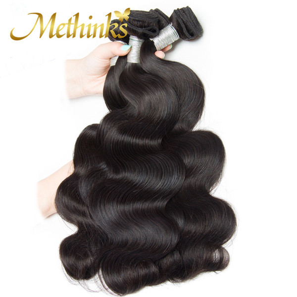 Methinks Hair Peruvian Body Wave 3 Bundles 100% Human Hair Weave Bundles Natural Black Color 8-30 inch Remy Hair Extensions