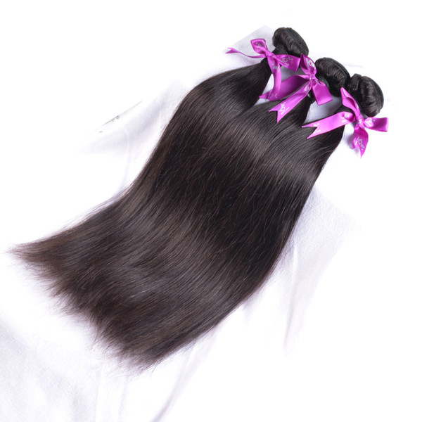 7A Brazilian Virgin Hair straight 100% Unprocessed Remy human hair extensions Brazilian straight bundles cheap weaving wholesale hair weaves