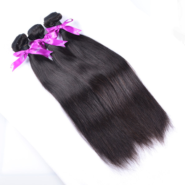 Peruvian Virgin Hair Straight 10Pcs Lot Human Hair Weave Bundles 100% Unprocessed Virgin Remy Human Hair Weaving Machine Wefts for Women