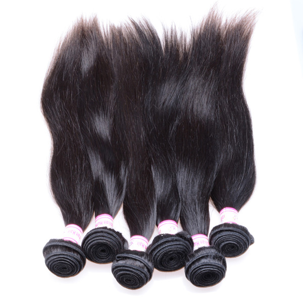 2017 new arrival Unprocessed Virgin Brazilian Straight virgin Natural Black Human Hair Brazilian Virgin Hair Straight 5 Bundles Free Shippin