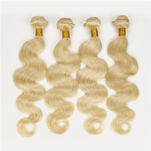 High Quality Unprocessed Remy Human Hair Blond 4pcs/lot Remy Virgin Peruvian Body Wave Virgin Hair 10-32 Inch Honey Blonde Peruvian Hair