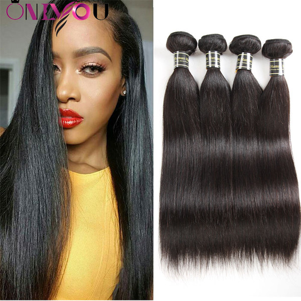 10A Natural Peruvian Straight Virgin Hair Extensions Silky Straight Human Hair 5/6 Bundles Unprocessed Remy Hair Weaves Bundles Factory Deal