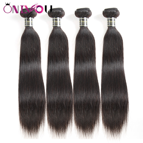 8A Brazilian Straight Virgin Hair 4 bundles Remy Human Braiding Hair Extensions Mink Brazilian Hair Bundles Raw Indian Peruvian Human Wefts