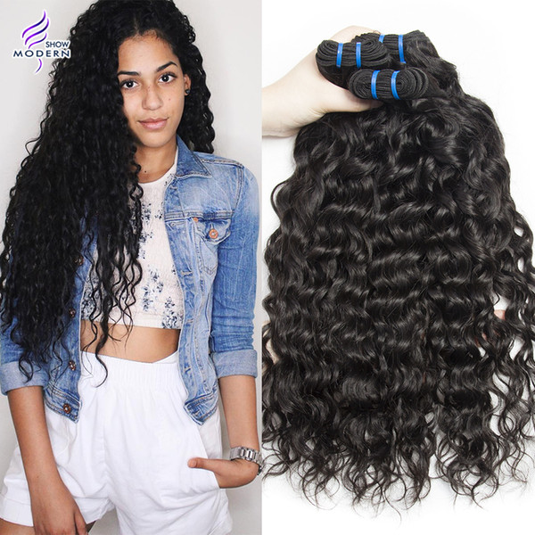 Brazilian Wet and Wavy Hair 4 Bundles Brazilian Water Wave Virgin Human Hair Bundles Brazilian Water Wave Curly Weave Hair Extensions