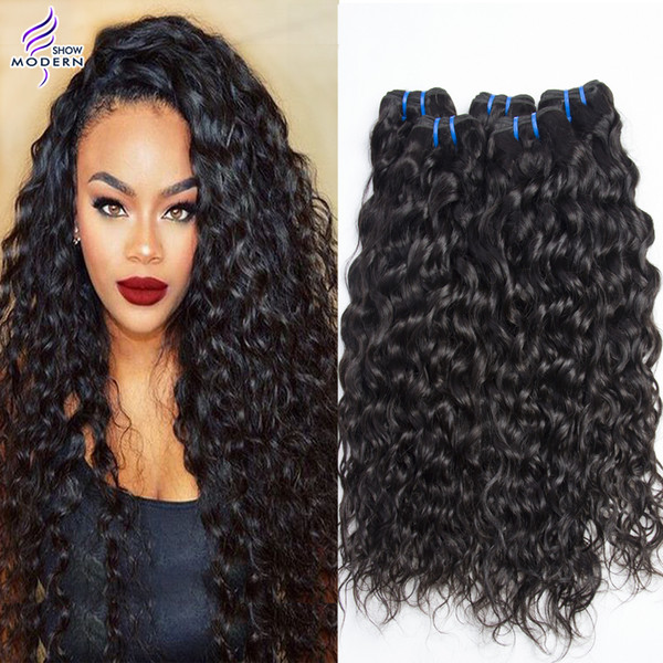 Brazilian Water Wave Virgin Hair Wefts Wet and Wavy Brazilian Human Hair Bundles 3 Bundles Brazilian Curly Weave Human Hair Weaves