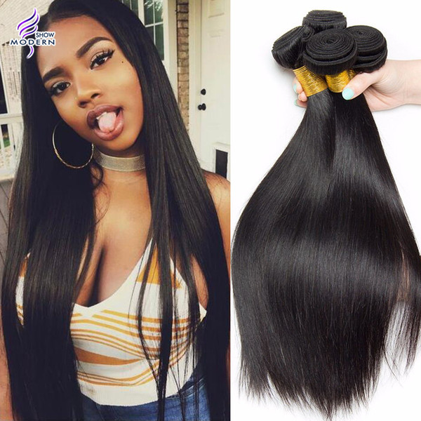 Brazilian Straight Virgin Hair Bundles Peruvian Virgin Hair 4 Bundles 100% Unprocessed Peruvian Brazilian Straight Human Hair Extensions