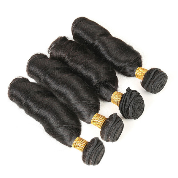 Mongolian Spring Curl Hair Bundles Fummi Weave Curly Virgin Human Hair Extensions Natural Color 4 Bundles Curly Hair Wefts 