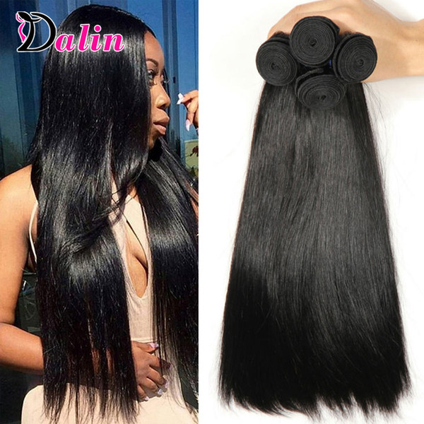 4 Bundles Straight Brazilian Virgin Hair Weaves Remy Brazilian Straight Human Hair Extensions Virgin Brazilian Hair Straight Natural Color