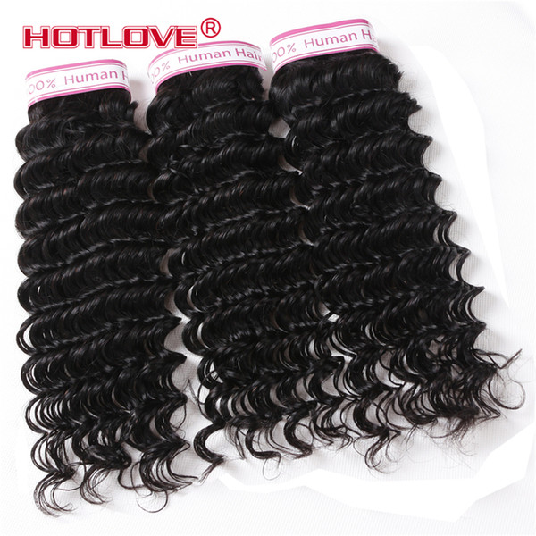 Brazilian Virgin Hair Weave Deep Wave 3 bundles /lot Unprocessed Human Hair Extensions 8-28 Inch Deep Curly Human Hair Weaving 