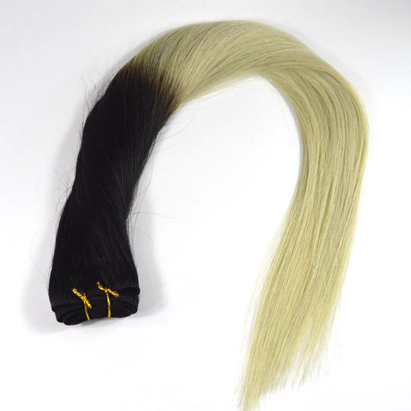 milier Good feedbacks 100% natural hair Two tone 8A ombre hair extension 100g per piece