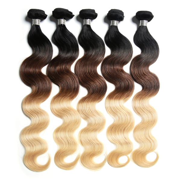 wholesale price 100% cuticle brazilian human hair bodywavve omber color remy human hair extensions 100g/ pcs