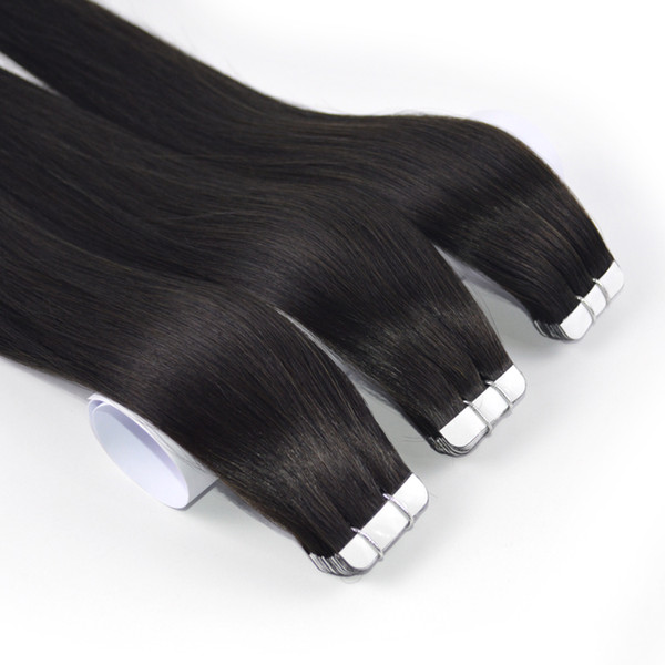 milier remy human hair extension tape hair skin weft natural color brazilian/peruvian/indian/Malaysian hair