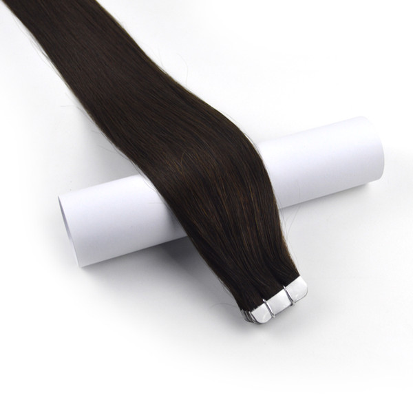 milier free shipping good quality natural color hair product peruvian 50g 20pcs remy tape hair extension