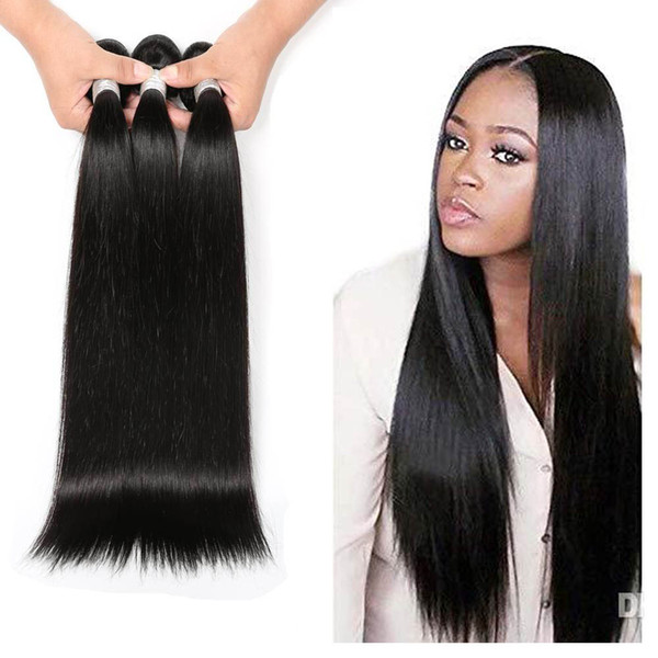 100% Peruvian virgin human hair weaves unprocessed hair silky straight natural color hair wefts long lasting no tangles