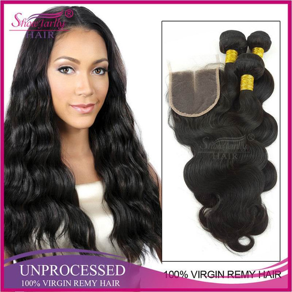 Virgin Hair Bundle Deals with Closure First Class Quality Full Cuticle Human Virgin Hair No Chemical Treated Weave Weft Hair Extensions