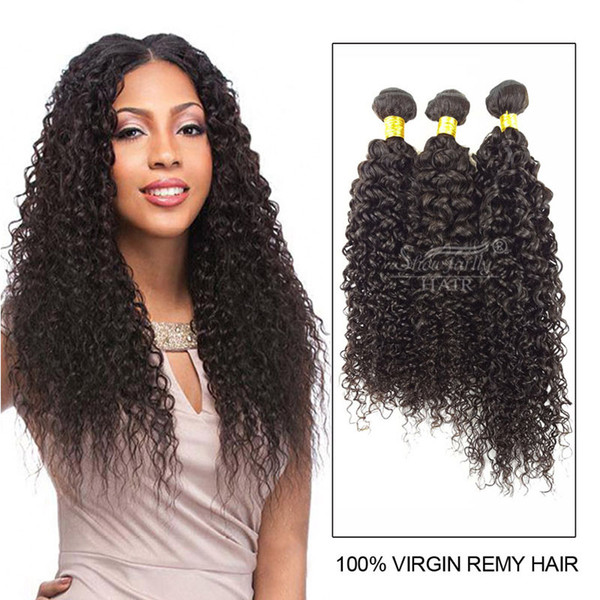 New Brazilian curly huaman Silky And Soft Brazilian Virgin weft Hair Extensions Natural Black 20inches Bundle