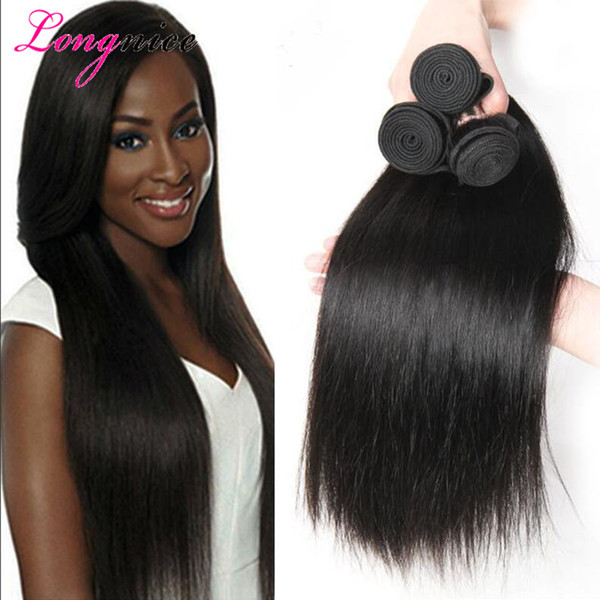 8A Wholesale Brazilian Straight Hair 6 Bundles Unprocessed Virgin Brazilian straight Human Hair Weave Bundles NATURAL COLOR