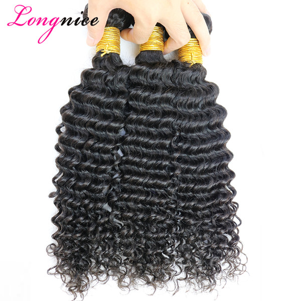 Wholesale Unprocessed Brazilian Deep Curly Virgin Hair Weaves Bundles Peruvian Malaysian Indian Deep Curly Wave Human Hair Extensions