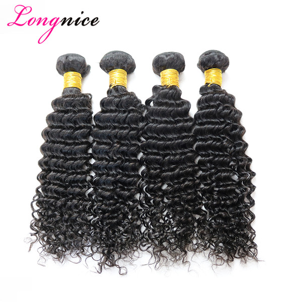 4 Bundles Brazilian Deep Wave Virgin Hair Unprocessed Brazilian Human Hair Extensions Mink Brazilain Virgin Hair Deep Wave Very Soft