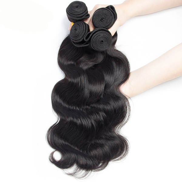 Brazilian Virgin Hair Weave Body Wave Unprocessed Human Hair Extensions Grade 8A Human Hair Bundles Natural Color