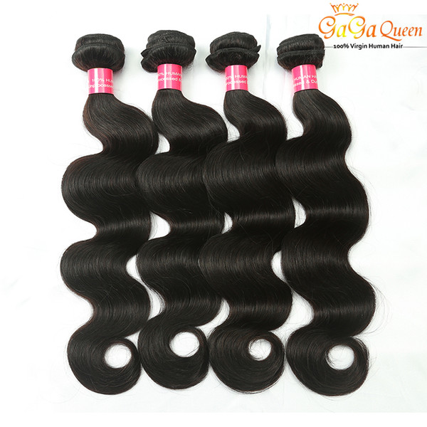 Peruvian Virgin Hair Bundles 4Pcs/lot 8A Unprocessed Human Hair Weaves Cheap Peruvian Body Wave Virgin Hair Wefts Natural Black