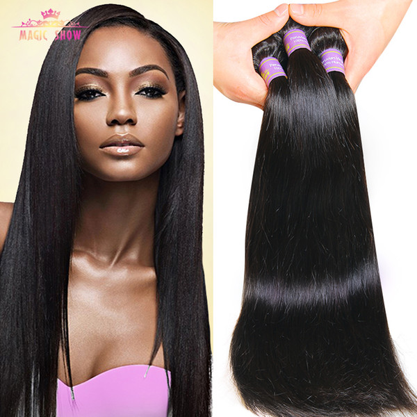 8A Peruvian Virgin Hair Straight 3 Bundles 100% Unprocessed Human Hair Extensions Wave Natural Black Peruvian Straight Hair Bundles