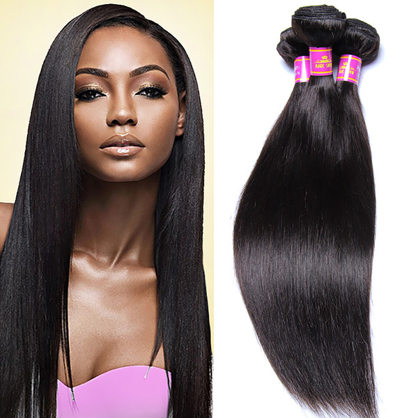 10A Peruvian Virgin Hair Straight 100% Unprocessed Human Hair Extensions Wave Natural Black Peruvian Straight Hair 3 Bundles