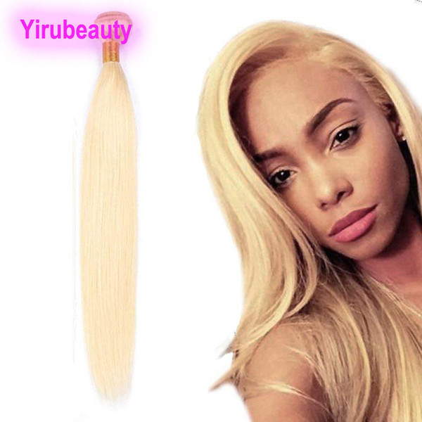 Brazilian Remy Human Hair 613# Blonde One Bundle 1 Pieces/lot Straight Human Hair Extensions Double Wefts Weaves Straight Bundle 8-30inch