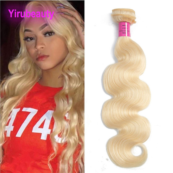 Brazilian Peruvian Indian Virgin Hair 613# Blonde Body Wave Human Hair Bundles 613# Light Color 95-105g/piece Full Remy Hair Weaves