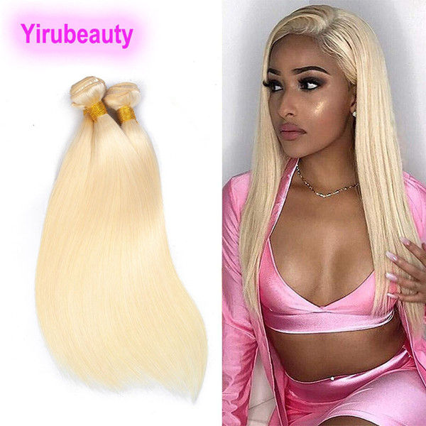 Indian Straight Human Hair 3 Bundles Hair Wefts Weaves 3 Pieces/lot 613# Color Virgin Hair Bundles Blonde Yiruhair