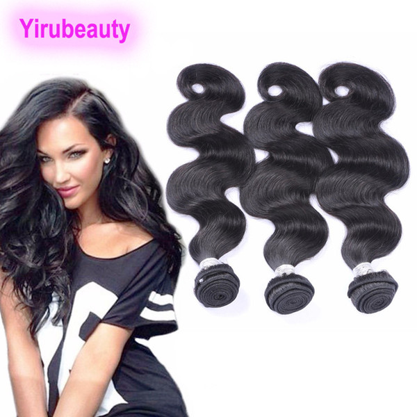 Malaysian 9A Virgin Human Hair Long Inch 30-40inch 95-105g/piece 3 Bundles Body Wave Hair Extensions Natural Color Weaves