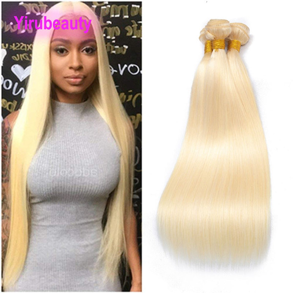 Peruvian Human Hair 3 Bundles Straight Virgin Hair 613# Blonde 8-30inch Remy Hair Wefts 3 Pieces/lot 613 Color