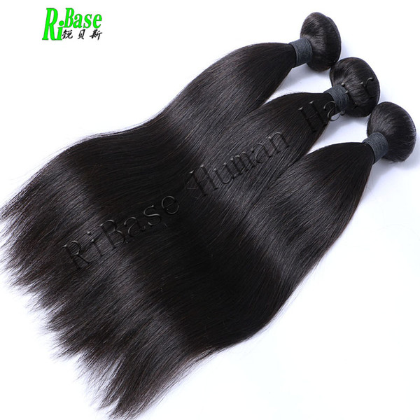 RiBase Hair 3Pcs/Lot 9A Grade Unprocessed Virgin Hair Bundles Brazilian Human Hair Weaves Silky Straight Weft