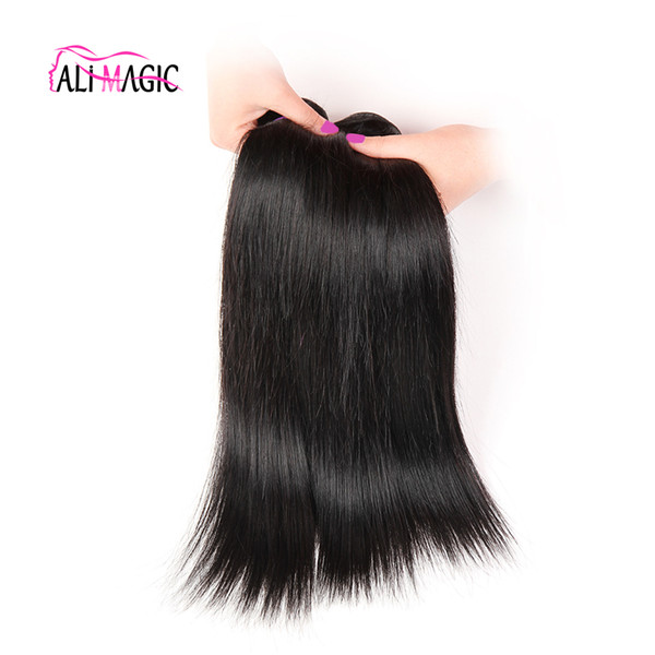 Ali Magic Factory Wholesale Cheap Brazilian Weave Peruvian Indian Malaysian Cambodian Brazilian Virgin Hair Weave Bundles Straight 3 Bundles