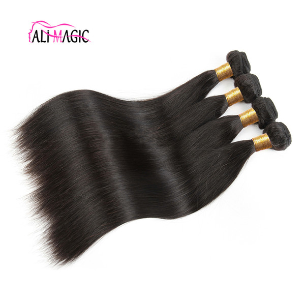 Ali Magic Factory Wholesale High Quality Hair Weft Body Wave Human Hair Weave Straight Deep Wave Curly Hair Virgin Unprocessed Nature Color