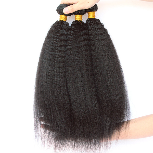 Kinky Straight Hair Bundle Brazilian Hair Weave Bundles Deal 100% Human Virgin Hair Extension Weaving Dolago