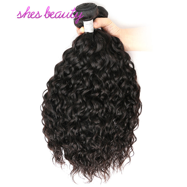 Brazilian Human Hair 3 Bundles Water Wave Hair Weaves 8A Brazilian Water Wave Virgin Hair Unprocessed Natural Color Weave Bundles 100g/PC