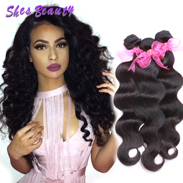 Human Hair Body Wave 3 Bundles Malaysian Virgin Hair Weaves Bundles Good Quality Body Wave Human Hair Malaysian Body Wave Bundles 300g lot