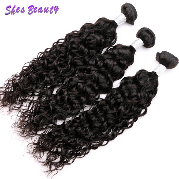 Cheap 8A Brazilian Peruvian Water Wave Bundles Indian Malaysian Wet And Wavy Hair Bundles Human Hair Weave Extensions