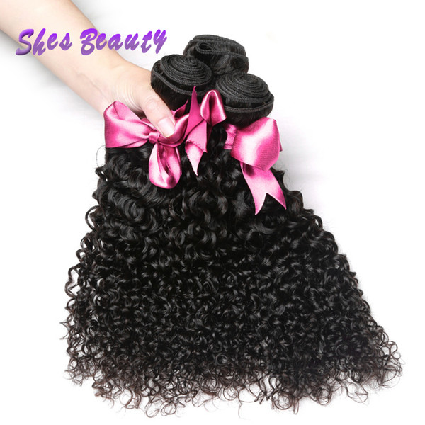 Shesbeauty 10A Malaysian Human Hair 3 Bundles Curly Hair Weave 100% Top Quality Malaysian Remy Hair Natural Color Weave Bundles 100g/piece