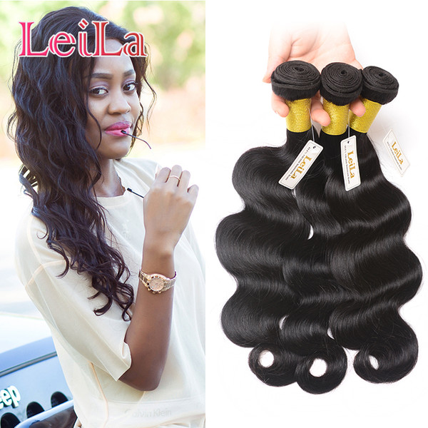 Brazilian Peruvian Malaysian Indian Remy Hair Virgin Hair Human Hair Weaves 3 Bundles Body Wave Bundles 3Pcs/set 95-100/g