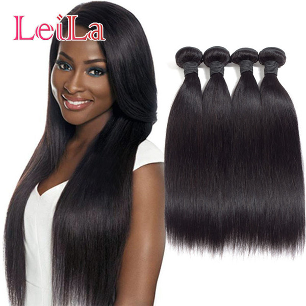 Brazilian Peruvian Raw Indian Malaysian Straight Hair Remy Human Hair Bundles 10A Grade Vrigin Hair Straight Extensions 4pieces/lot