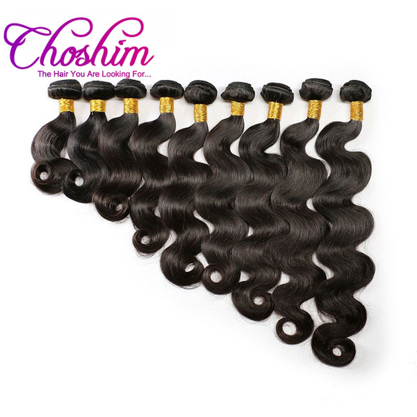 Choshim Brazilian Body Wave Hair Bundles 100% Human Hair Weaving Natural Color 8