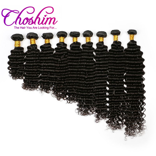 JK Hair Deep Wave Brazilian Virgin Hair Extension Unprocessed 100% Human Hair Weave Bundles Natural Color For Black Woman 10A Free Ship