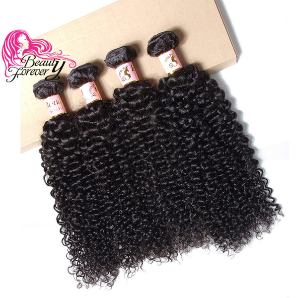 Beauty Forever 8A Brazilian Curly Hair Bundles 8-26 inch 4 Bundles Human Hair Extensions Natural Color Brazilian Curly Virgin Hair Weave