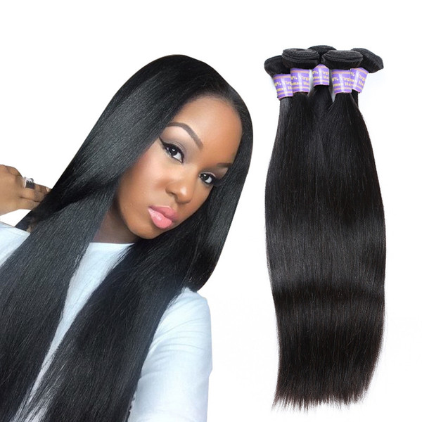 8-28inch Brazilian Body Wave Human Hair Bundles 3/4/5pcs Mink Peruvian Straight Hair Extensions Unprocessed Virgin Hair Weave Bundles