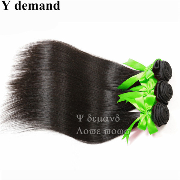 Afro Newest HAIR Brazilian Straight Human Hair Weave 100% Remy Human Hair Bundles Natural Black Y demand